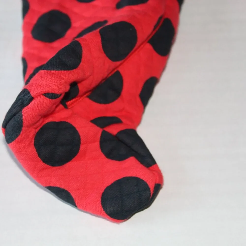 Gerber Baby Red & Black Ladybug Sleep & Play Set (3-6 M) With Hat (0-6 M) NWOT